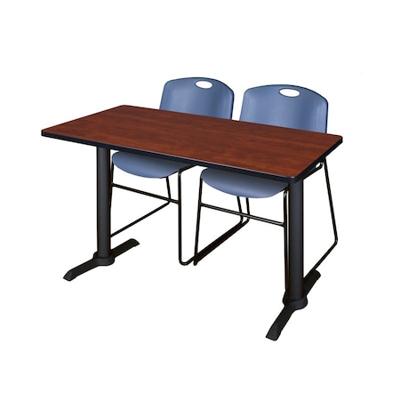 Cain Rectangle Tables > Training Tables > Cain Training Table & Chair Sets, 48 W, 24 L, 29 H, Cherry MTRCT4824CH44BE